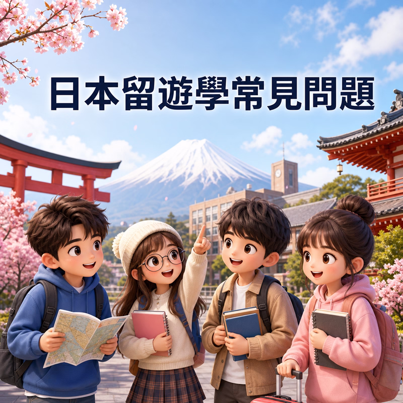 日本留遊學常見問題解答，涵蓋日本語言學校挑選、留學費用預算與簽證辦理服務。