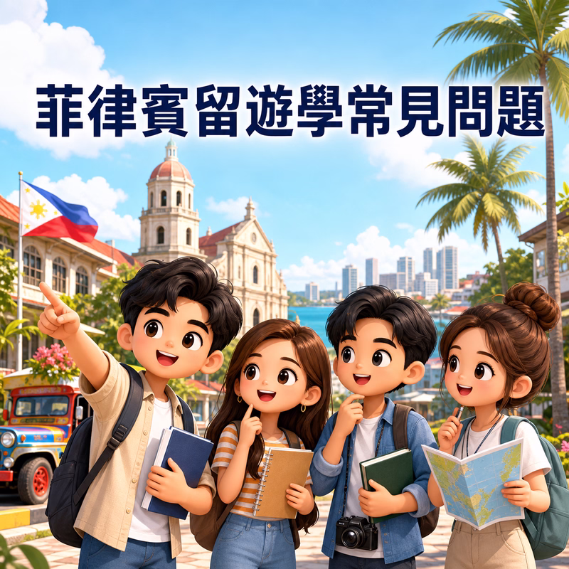 菲律賓遊學常見問題解答，涵蓋語言學校挑選、SSP學生簽證辦理、住宿安排與當地生活費用說明。