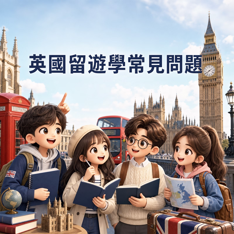 英國留遊學常見問題解答，涵蓋 UCAS 入學申請、英國學生簽證準備、住宿安排與留學生活費用說明。