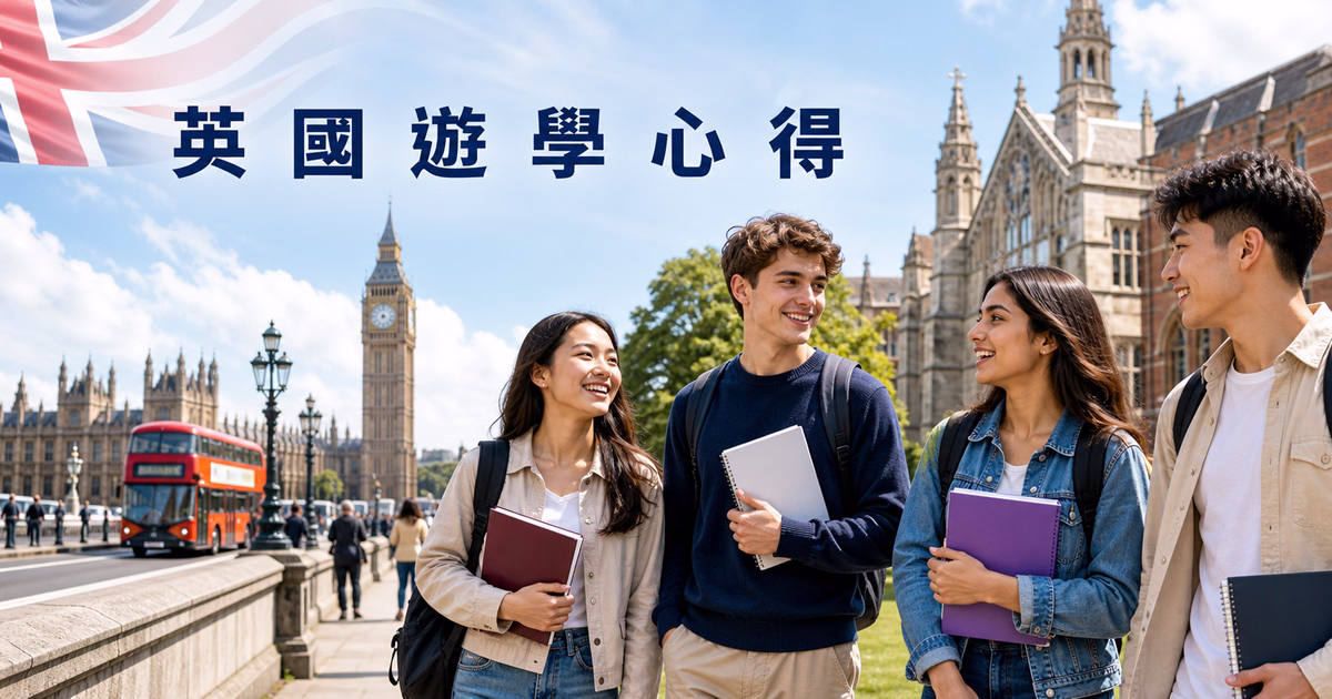 學員分享英國遊學心得與在倫敦語言學校體驗英式英語課程的課堂學習紀錄
